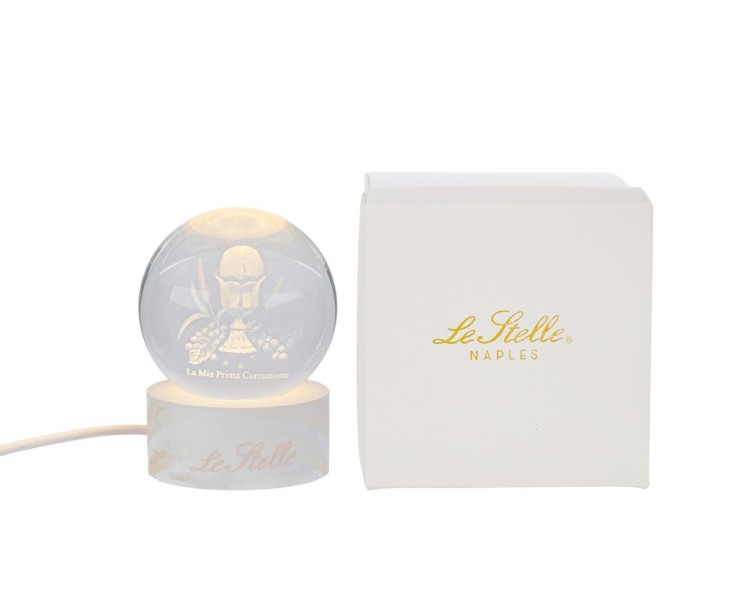 BOMBONIERA LAMPADA GLOBO IN VETRO COMUNIONE su Bomboniere Dolci Emozioni