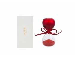 Bomboniera clessidra 8cm in vetro rosso satinato Laurea su Bomboniere Dolci Emozioni
