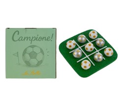 Bomboniera Compleanno Gioco tris a tema calcio in resina