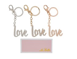 Bomboniera Compleanno PORTACHIAVI LOVE IN METALLO (3 Varianti)
