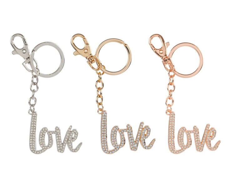 Bomboniera Compleanno PORTACHIAVI LOVE IN METALLO (3 Varianti) su Bomboniere Dolci Emozioni