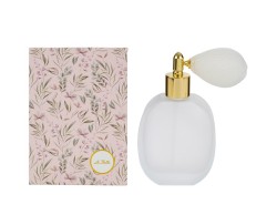 Bomboniera Portaprofumo spay in vetro satinato Bianco