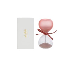 Bomboniera Clessidra in vetro satinato rosa 8cm