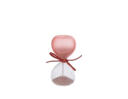 Bomboniera Clessidra in vetro satinato rosa 8cm su Bomboniere Dolci Emozioni