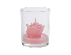 Bomboniera Bicchiere con Candela Rosa Pink