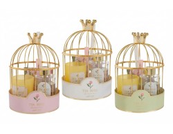 Bomboniera Set Profumatore in Gabbietta di metallo dorato (3 varianti) su Bomboniere Dolci Emozioni