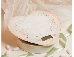 Bilancia Cuore Claraluna con Decoro Floreale Rosa