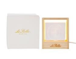 Bomboniera Lampada Mondo in cubo di vetro