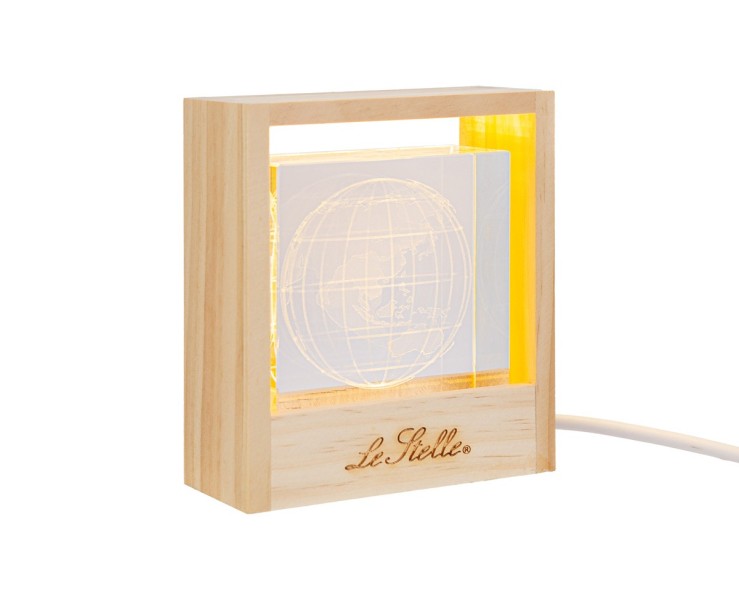 Bomboniera Lampada Mondo in cubo di vetro su Bomboniere Dolci Emozioni