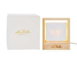 Bomboniera Lampada Cuore in cubo di vetro