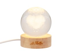 Bomboniera Lampada Cuore in sfera di vetro