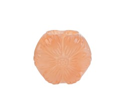 Bomboniera Vaso in vetro con decoro floreale (salmone)