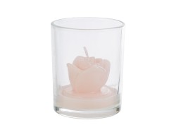 Bomboniera BICCHIERE CANDELA ROSA LIGHT PINK