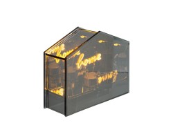 Bomboniera LAMPADA LED VETRO FUME’ HOME h12cm