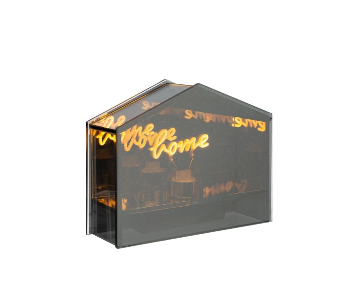 Bomboniera LAMPADA LED VETRO FUME’ HOME h12cm su Bomboniere Dolci Emozioni