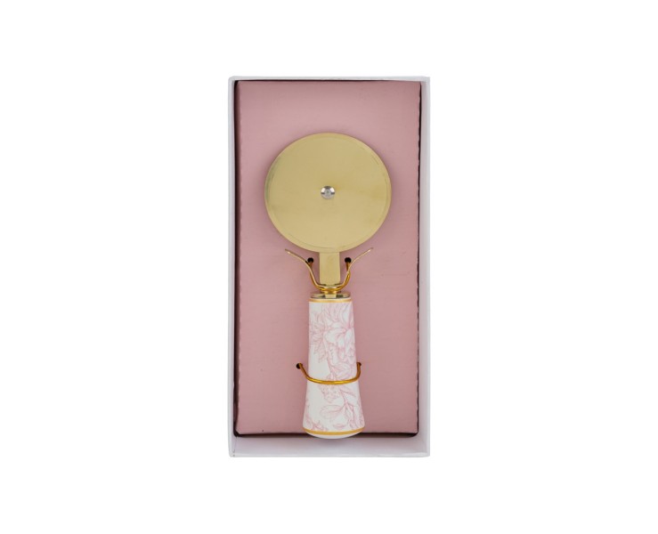 Bomboniera Matrimonio TAGLIA PIZZA TORTA DECORO ROSA su Bomboniere Dolci Emozioni