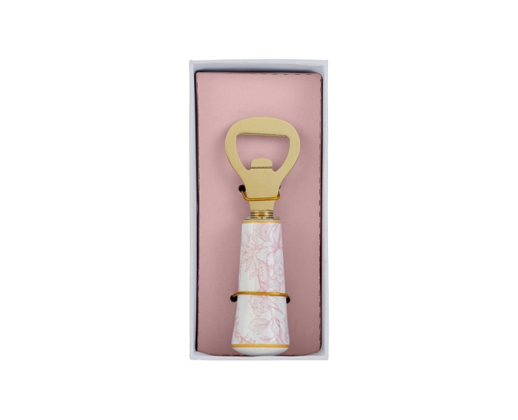 Bomboniera Matrimonio APRIBOTTIGLIE DECORO ROSA su Bomboniere Dolci Emozioni