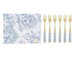 Bomboniera Matrimonio SET 6 PZ FORCHETTINE DECORO CELESTE