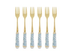 Bomboniera Matrimonio SET 6 PZ FORCHETTINE DECORO CELESTE su Bomboniere Dolci Emozioni