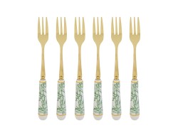 Bomboniera Matrimonio SET 6 PZ FORCHETTINE DECORO VERDE su Bomboniere Dolci Emozioni