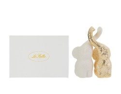 Bomboniera Matrimonio SET 2 ELEFANTINI NIN PORCELLANA 3D