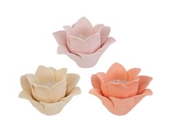 Bomboniera Matrimonio CANDELA A FIORE 7 CM (3 VARIANTI ASSORTITE)