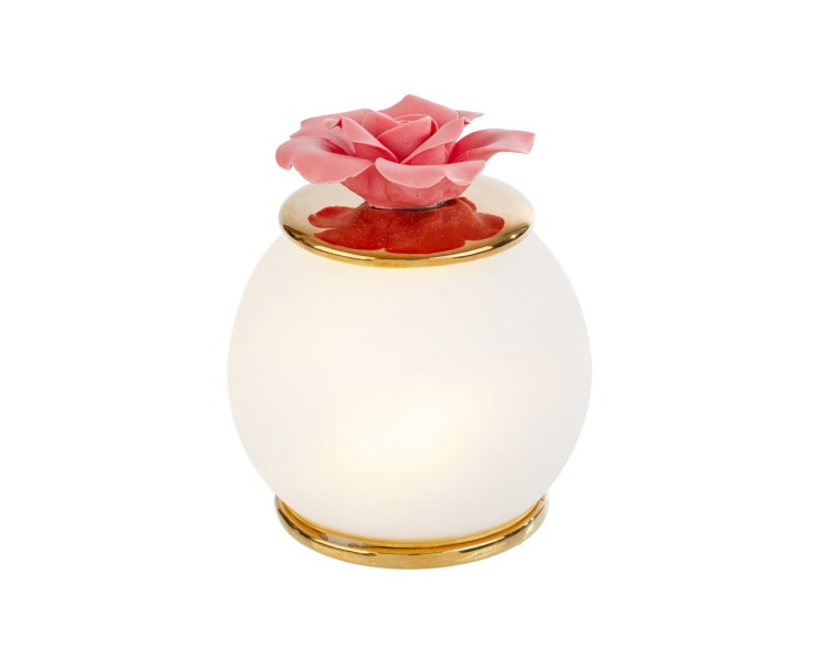 Bomboniera Matrimonio LAMPADA A LED CON FIORE ROSA su Bomboniere Dolci Emozioni