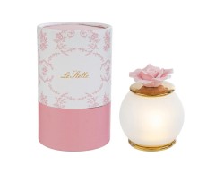 Bomboniera Matrimonio LAMPADA A LED CON FIORE ROSA 11 CM