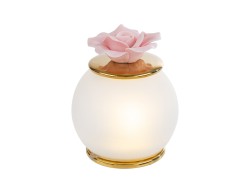 Bomboniera Matrimonio LAMPADA A LED CON FIORE ROSA 11 CM su Bomboniere Dolci Emozioni