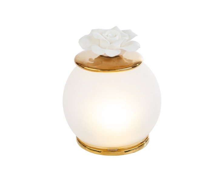 Bomboniera Matrimonio LAMPADA A LED CON FIORE BIANCO su Bomboniere Dolci Emozioni