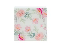 Bomboniera Matrimonio SCATOLA IN VETRO CON DECORO FLOREALE su Bomboniere Dolci Emozioni