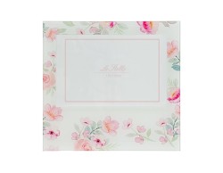Bomboniera Matrimonio PORTAFOTO IN VETRO CON DECORO FLOREALE su Bomboniere Dolci Emozioni