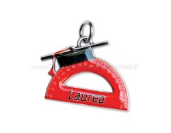 Bomboniera Laurea Architettura ciondolo in bagno argento goniometro smaltato con sacchetto su Bomboniere Dolci Emozioni