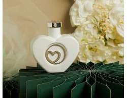 Bomboniera Matrimonio Claraluna 2026 Oliera Cuore Silver in Porcellana