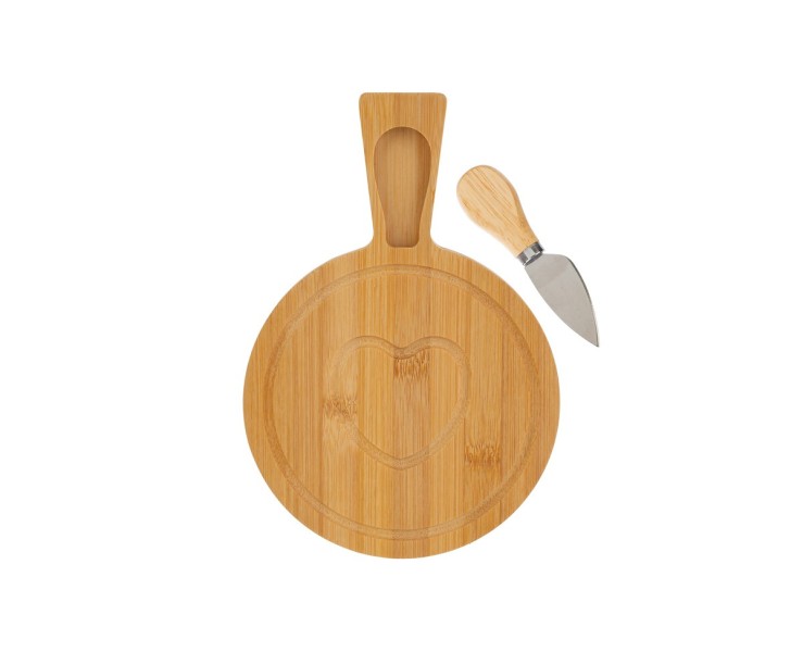 Bomboniera Matrimonio SET 2 PZ TAGLIERE IN LEGNO E COLTELLO PER FORMAGGIO su Bomboniere Dolci Emozioni
