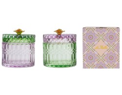 Bomboniera Matrimonio SCATOLA IN VETRO COLORATO (2 VARIANTI ASSORTITI)