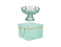 Bomboniera Matrimonio ALZATINA FIORE IN VETRO MENTA su Bomboniere Dolci Emozioni