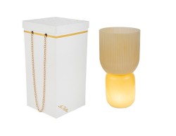 Bomboniera Matrimonio VASO LAMPADA IN VETRO BEIGE