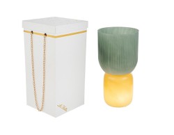 Bomboniera Matrimonio VASO LAMPADA IN VETRO VERDE