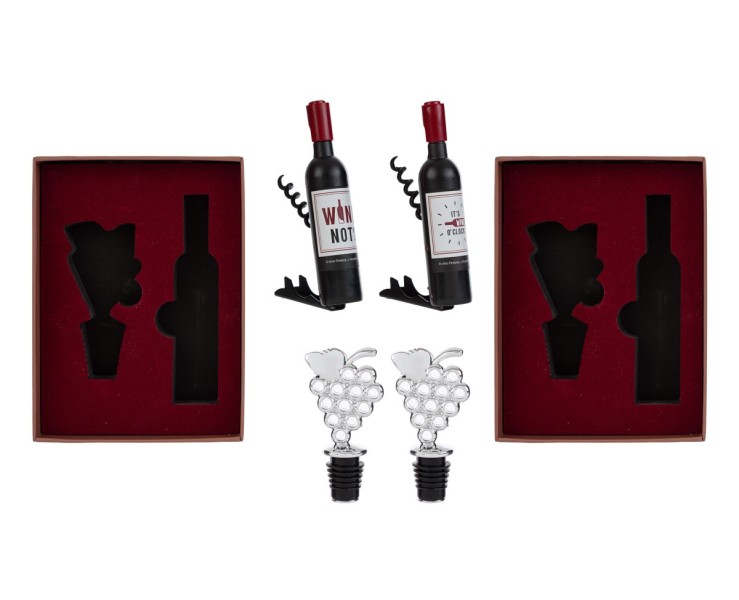 Bomboniera Matrimonio SET ENOLOGIA 2PZ WINE TIME (ASSORTITA IN 2 VARIANTI) su Bomboniere Dolci Emozioni