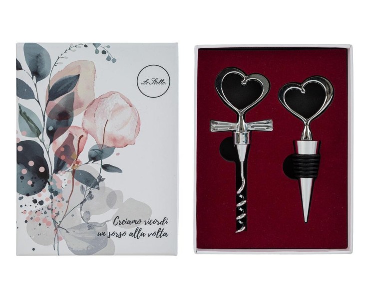 Bomboniera Matrimonio SET 2PZ ACCESSORI VINO SORSI D'AMORE su Bomboniere Dolci Emozioni