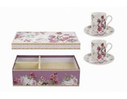 Bomboniera Matrimonio BOUQUET DI CHARME SET 2 TAZZINE IN PORCELLANA su Bomboniere Dolci Emozioni