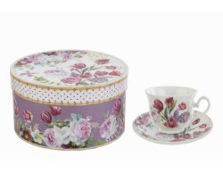 Bomboniera Matrimonio BOUQUET DI CHARME TAZZA DA THE IN PORCELLANA