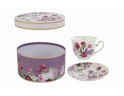 Bomboniera Matrimonio BOUQUET DI CHARME TAZZA DA THE IN PORCELLANA su Bomboniere Dolci Emozioni