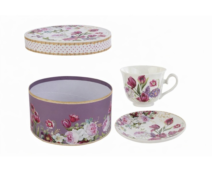 Bomboniera Matrimonio BOUQUET DI CHARME TAZZA DA THE IN PORCELLANA su Bomboniere Dolci Emozioni