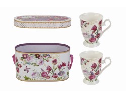 Bomboniera Matrimonio BOUQUET DI CHARME SET 2 MUG IN PORCELLANA su Bomboniere Dolci Emozioni