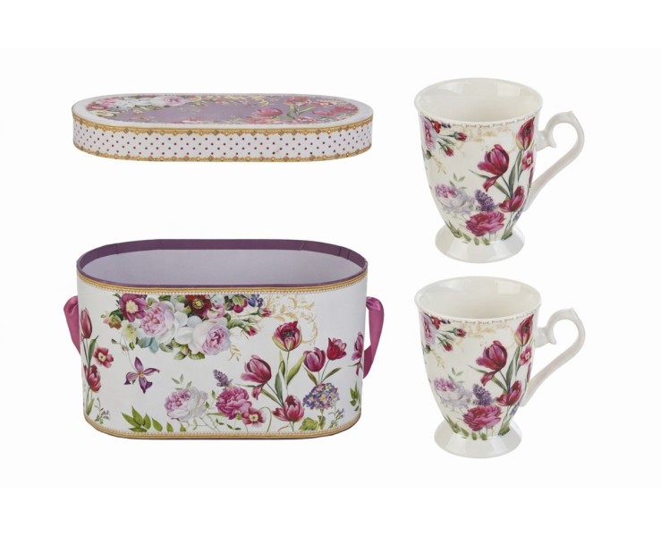 Bomboniera Matrimonio BOUQUET DI CHARME SET 2 MUG IN PORCELLANA su Bomboniere Dolci Emozioni
