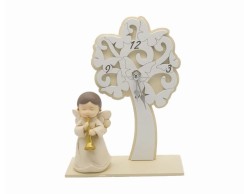 Bomboniera Comunione Cresima Mariella Martini SVEGLIA CON ANGELO ED ALBERO