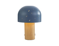Bomboniera nascita e battesimo LAMPADA DOME STARS CELESTE USB/TOUCH 16xh.22CM