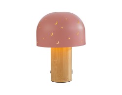 Bomboniera nascita e battesimo AMPADA DOME STARS ROSA USB/TOUCH 16xh.22CM